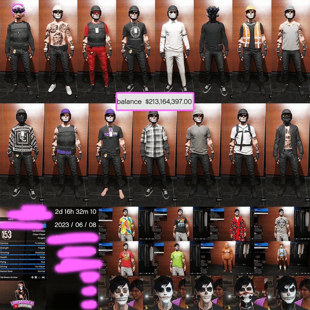 🔥 MALE ACCOUNT 💰 LEVEL 153 | 213M CASH | PS4 &amp; PS5 | INSTANT DELIVERY 🚀