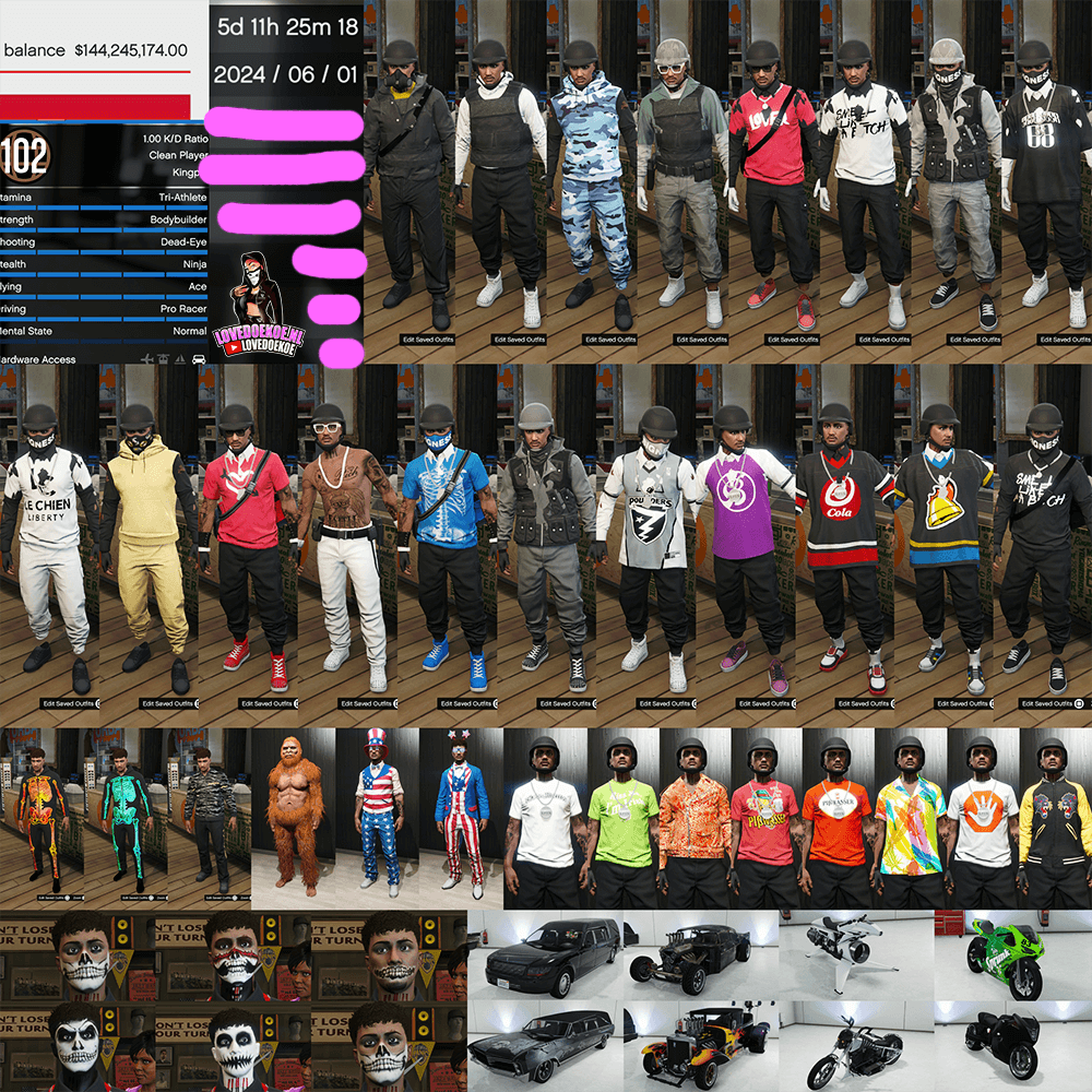🔥 MALE ACCOUNT 💰 LEVEL 102 | 144M CASH | PS4 &amp; PS5 | INSTANT DELIVERY 🚀