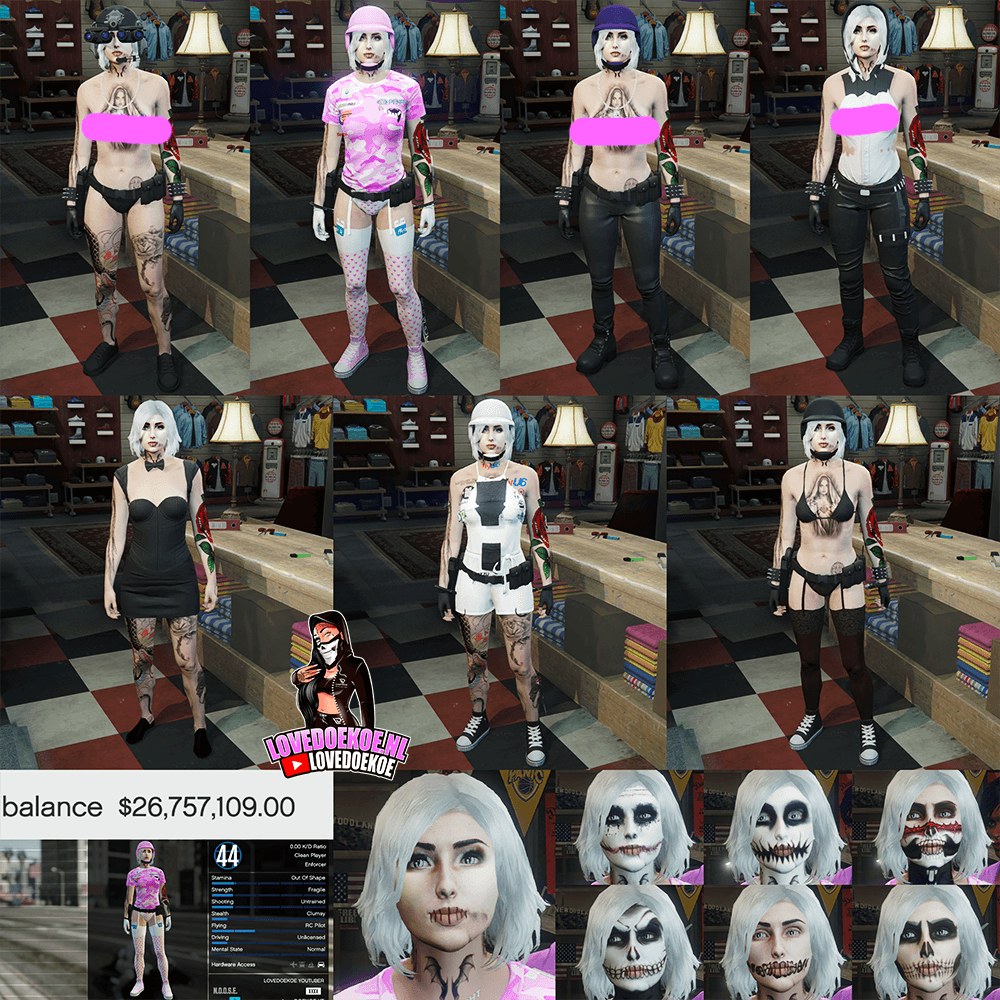 👑 Handmade Female Account 💖 | Level 44 | $26M 💰 | Modded Outfits + Rare Acessoires🎀 | Halloween Facepaints | Instant Delivery ⚡