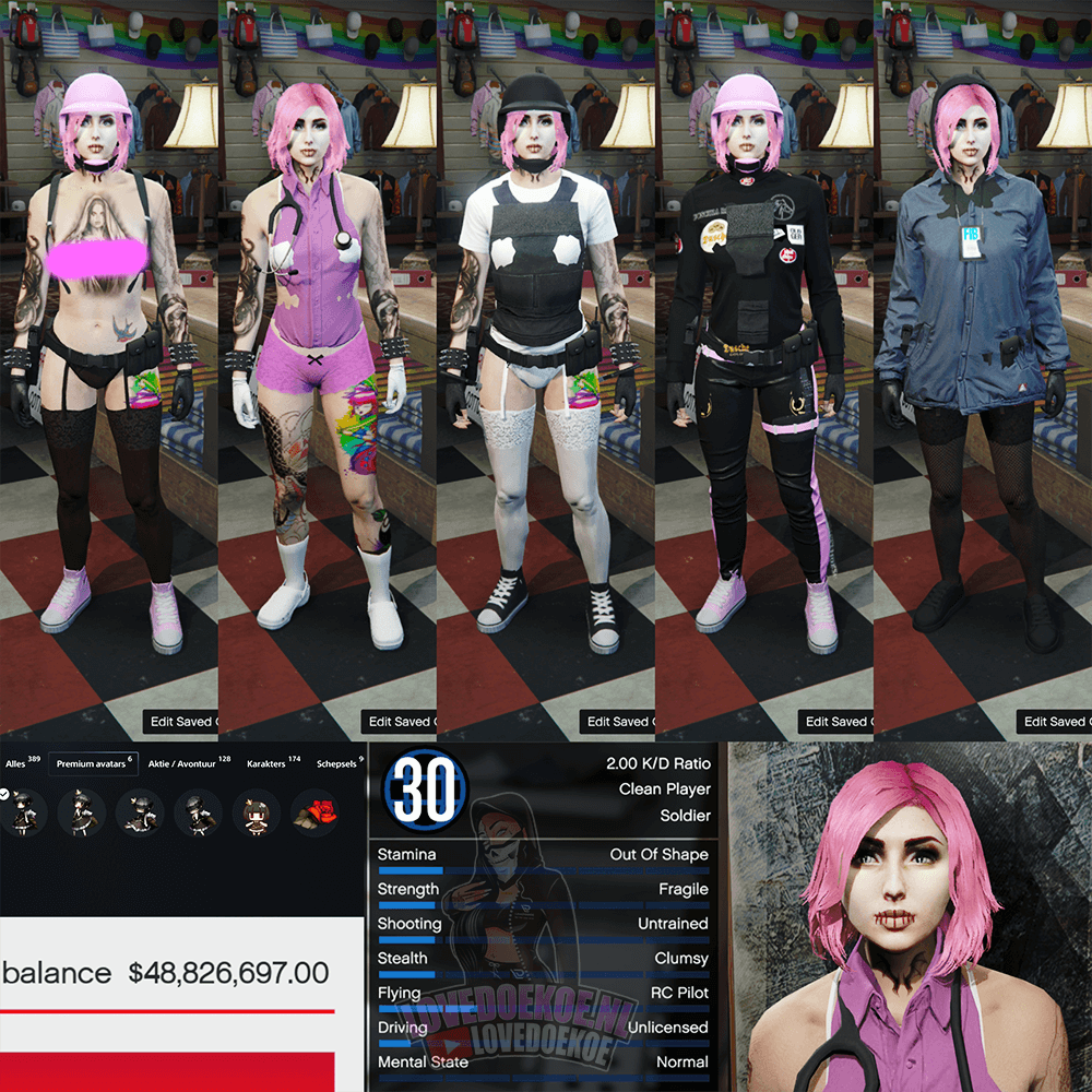 👑 Handmade Female Account 💖 | Level 30 | $48M 💰 | Modded Outfits🎀 | Instant Delivery ⚡