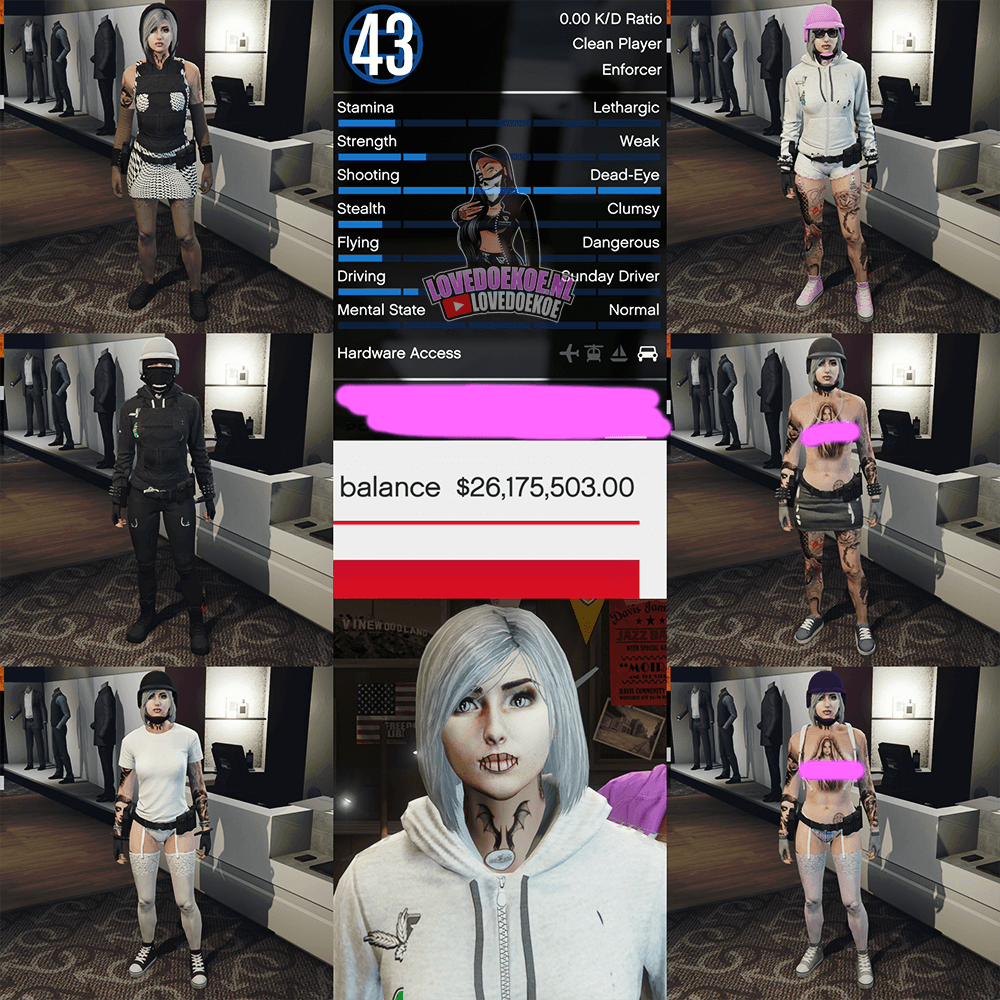 🔥 HANDMADE STARTER ACCOUNT 🔥 | 🎮 LEVEL 43 | 💖 PRETTY FACE CREATION | 💰 26 MILLION CASH | 👕 MODDED OUTFITS | 📊 CLEAN K/D | 🏠 PROPERTIES | 🔄 FREE NAME CHANGE