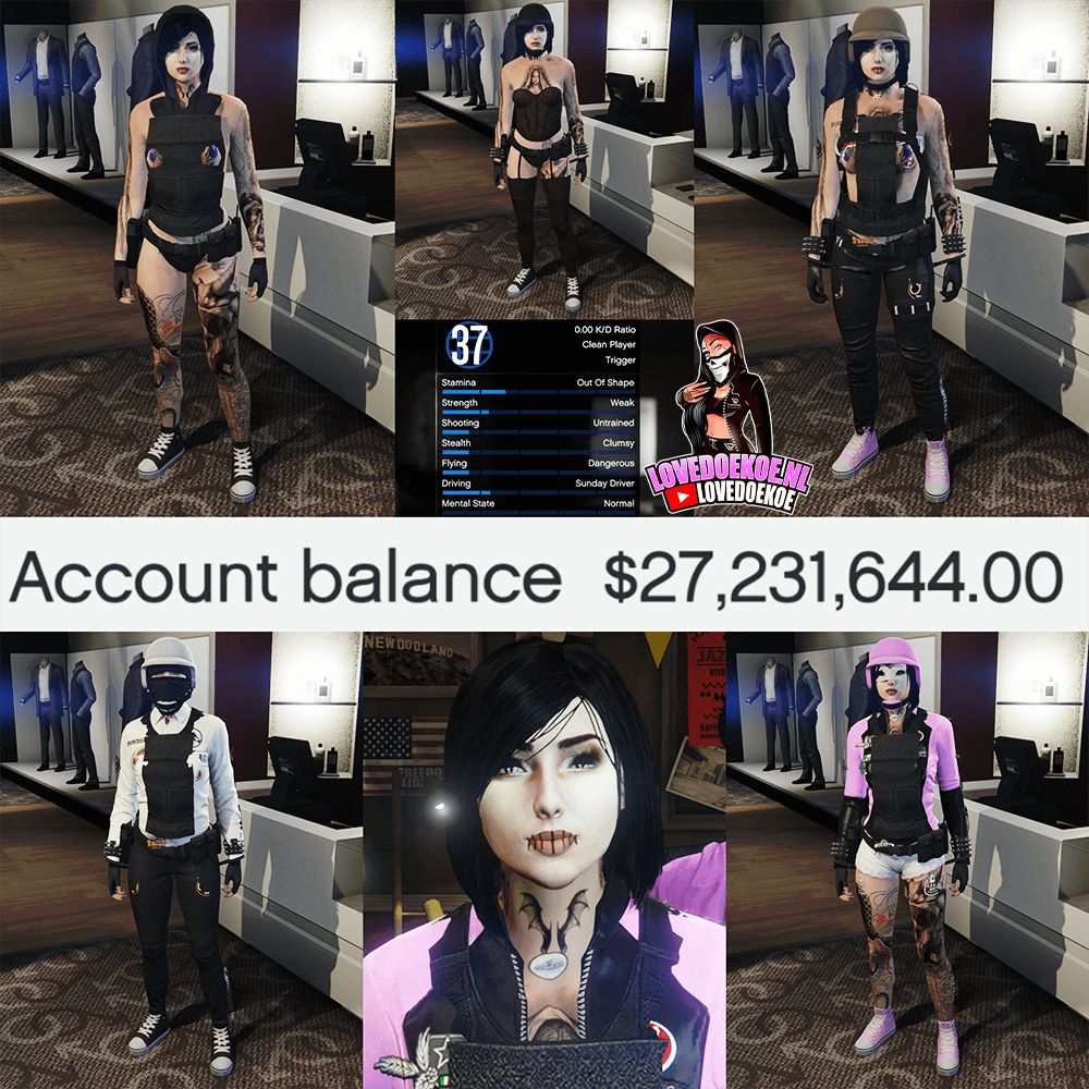 🔥 Handmade Starter Account — 🎮 Level 37, 💖 Pretty Face, 💰 $27M Cash, 👕 Modded Outfits, 📊 Clean K/D,🔄 Free Name Change