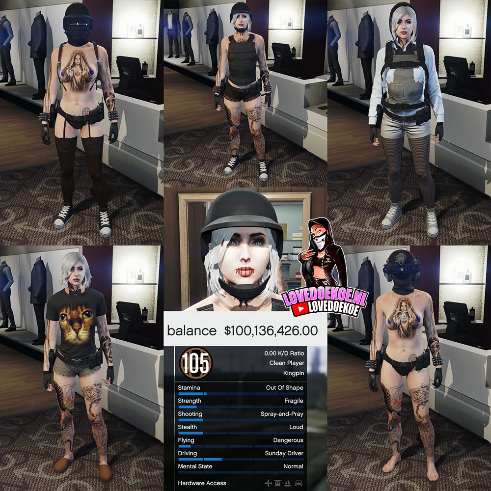 🛠️ Handmade Starter Account | 📊 Level 105 | 💵 100M Cash | 💗 Aesthetic Character | 👕Modded Outfits | 🔫 Clean K/D | ⚡ Instant Delivery