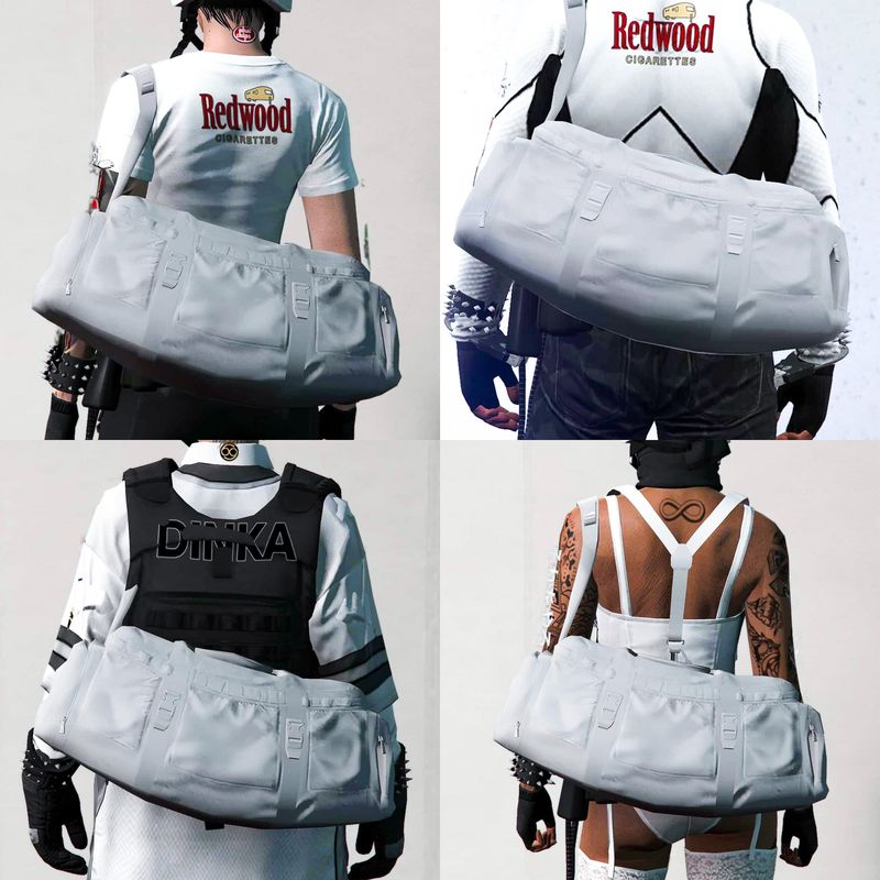 WHITE DUFFELBAG
