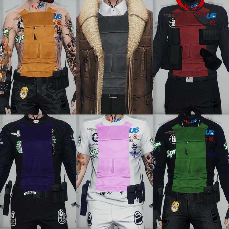 COLORED RIPPED ARMOR