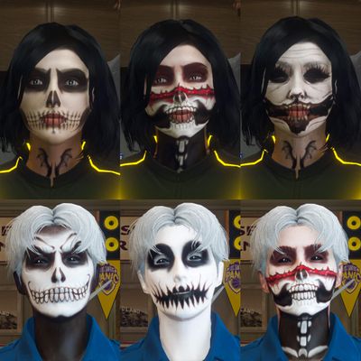 ALL HALLOWEEN FACEPAINTS UNLOCKS