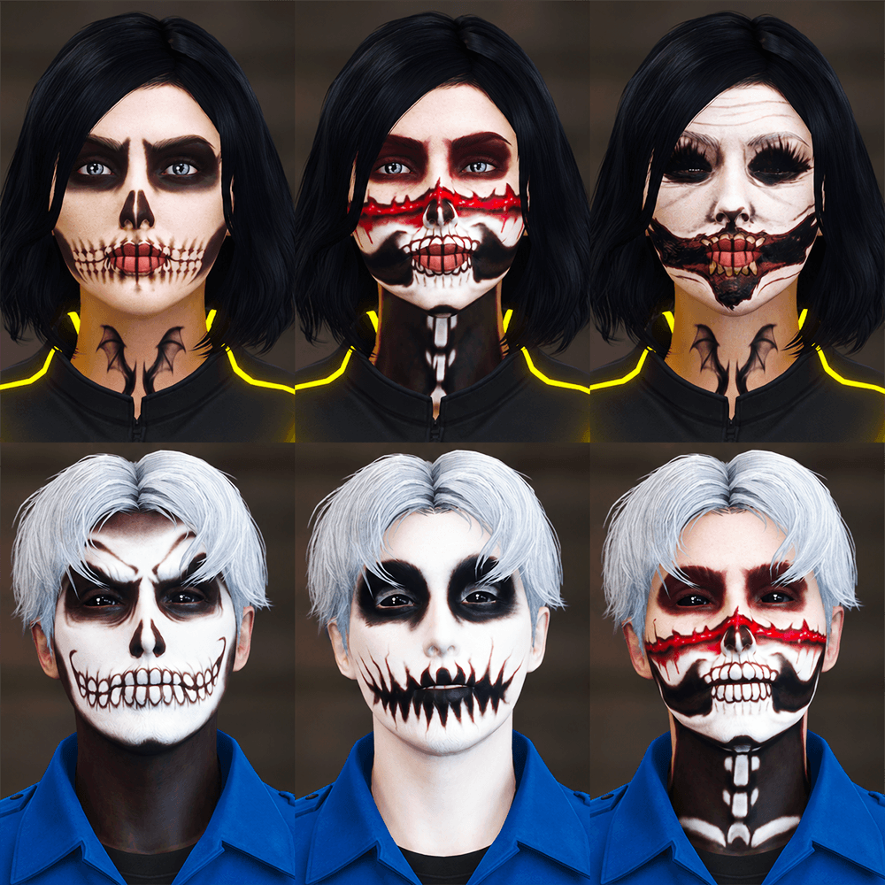 ALL HALLOWEEN FACEPAINTS UNLOCKS