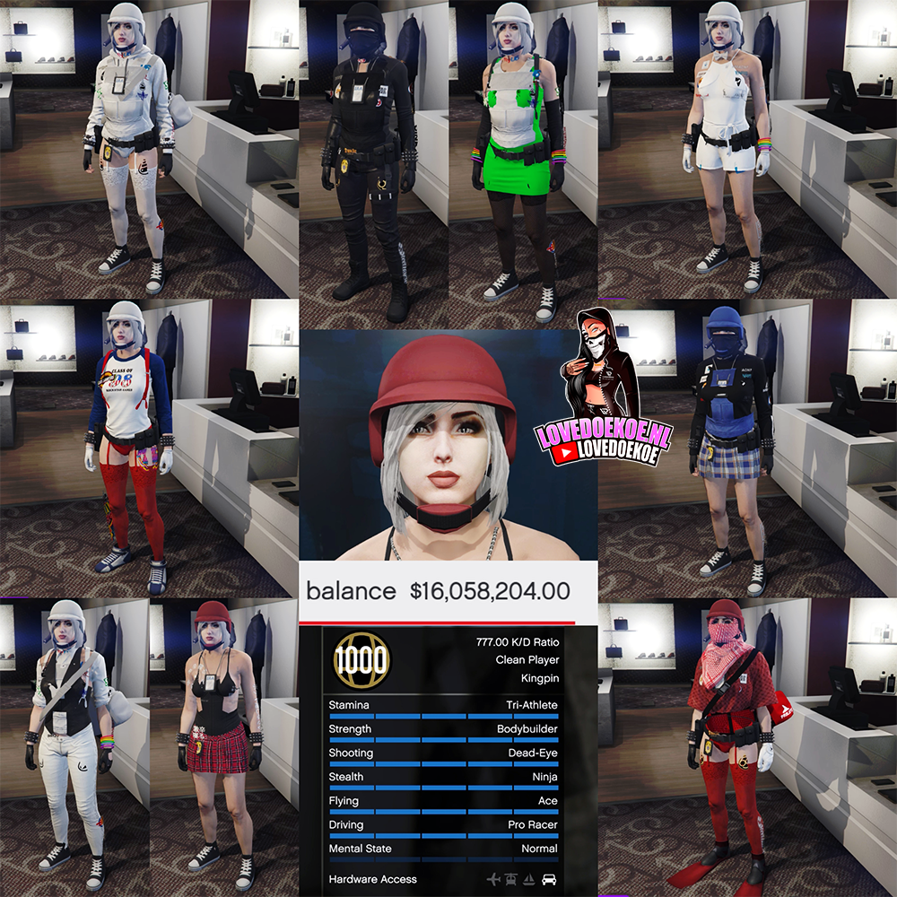 ✨ Level 1000 Female Account:⚡ Fast Run • 💰 16M Cash • 🎯 Modded K/D • 👗 Rare Outfits • 🚗 Modded Cars • 🎃 Facepaints • 🏁 LSCM 1000 • 🔓 All Unlocks • 💎 Fully Stacked &amp; MORE💞