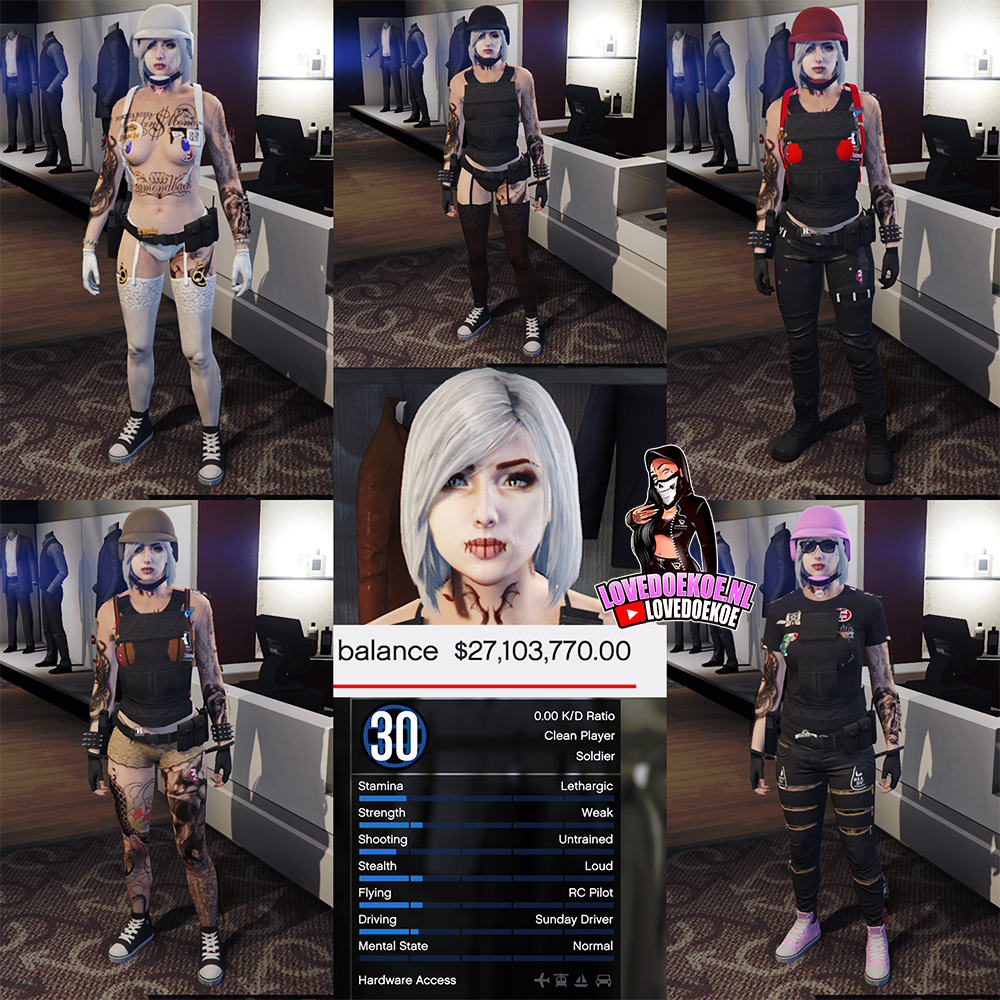 🛠️ Handmade Starter Account | 📊 Level 30 | 💵 27M Cash | 💗 Aesthetic Character | 👕 Modded Outfits | 🔫 Clean K/D | ⚡ Instant Delivery