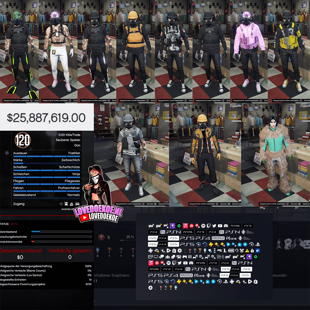 Modded 2024 Account – Level 120, $26M Cash, 145 Deluxos, Modded Outfits, Bunker Research, Modded Bio, Properties &amp; More