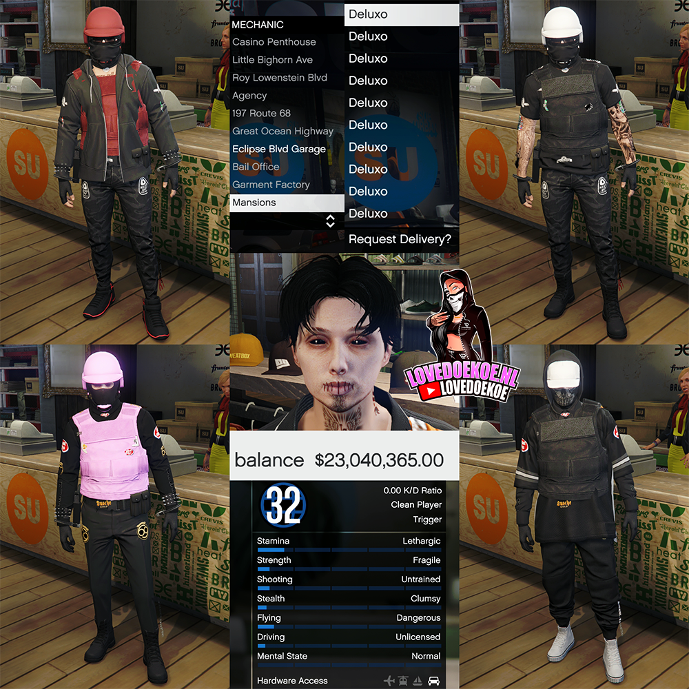 🛠️ Handmade Starter Account | 📊 Level 32 | 💵 100M Cash &amp; Cars | 🏡 Multiple Properties (Mansion, Nightclub, High-End Apartments) | 💗 Aesthetic Character | 👕 Modded Outfits | 🔫 Clean K/D |