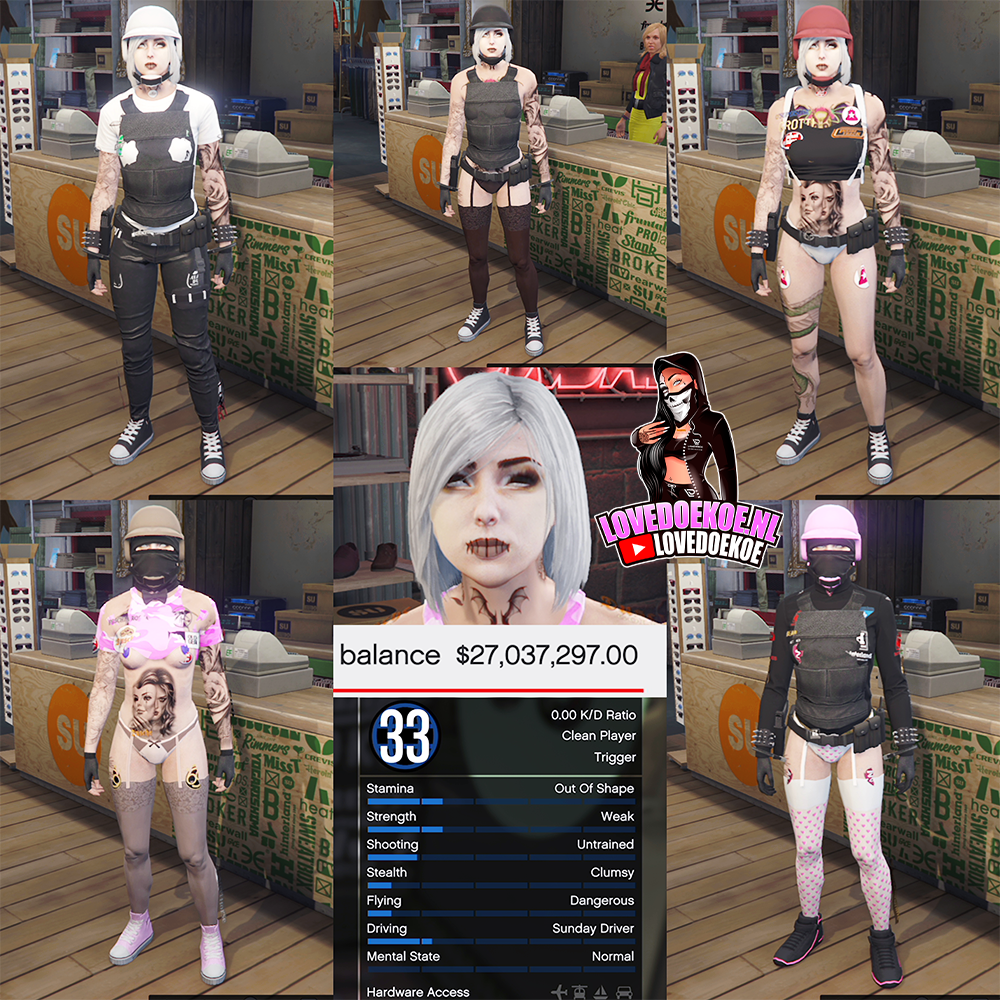 🛠️ Handmade Starter Account | 📊 Level 33 | 💵 27M Cash | 💗 Aesthetic Character | 👕 Modded Outfits | 🔫 Clean K/D | ⚡ Instant Delivery