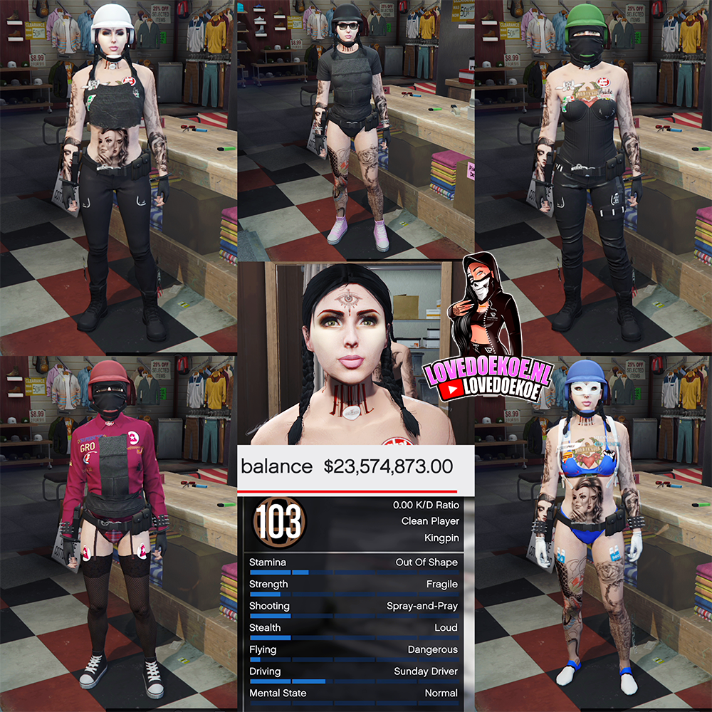 🛠️ Handmade Starter Account | 📊 Level 103 | 💵 23M Cash | 💗 Aesthetic Character | 👕 Modded Outfits | 🔫 Clean K/D | ⚡ Instant Delivery