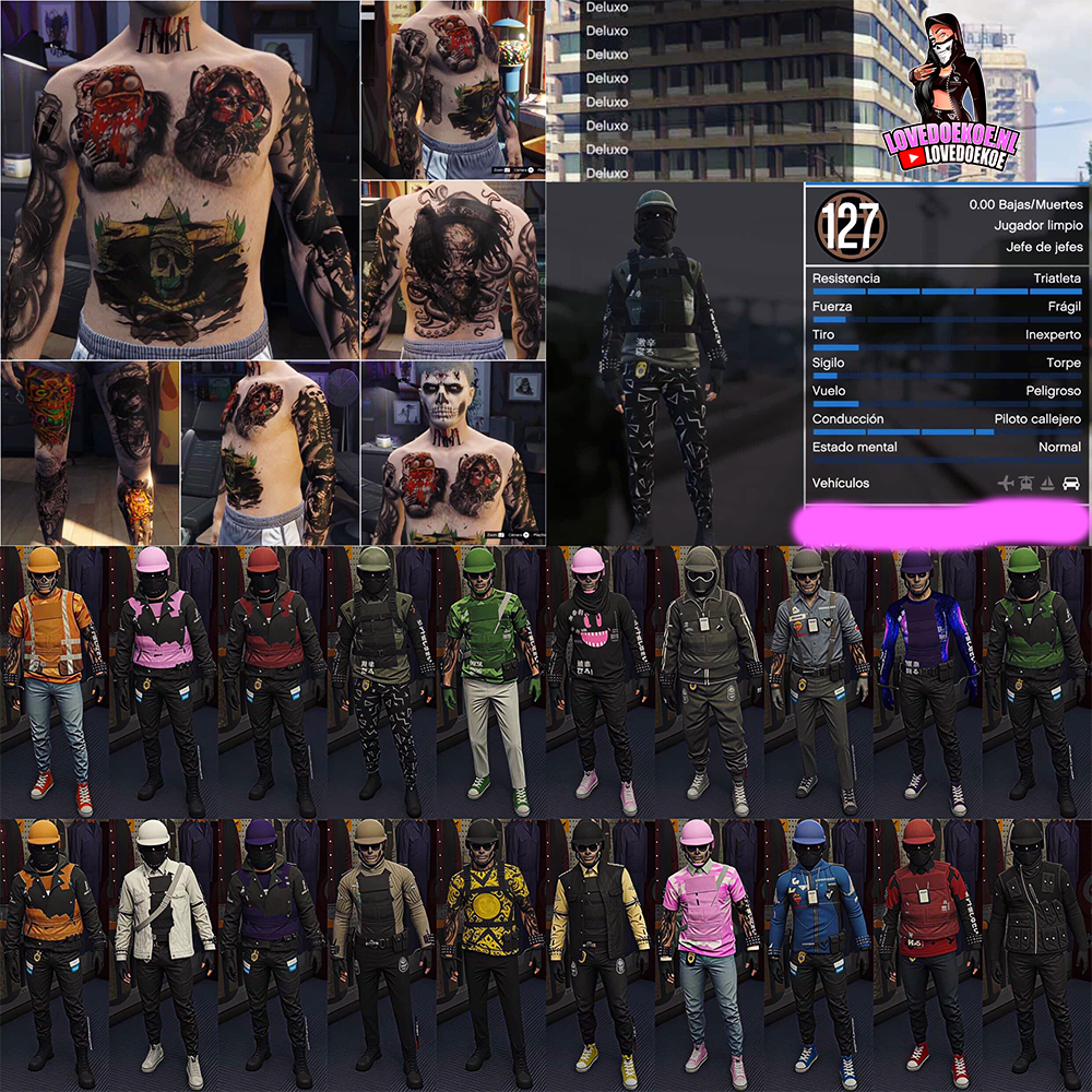 🔥 HANDMADE MALE ACCOUNT – 50M 💰 | LEVEL 127 ⭐ | DELUXOS 🚗 | RARE OUTFITS &amp; ACCESSORIES 💎 | STACKED TATTOOS &amp; MORE🖤 | INSTANT DELIVERY ⚡