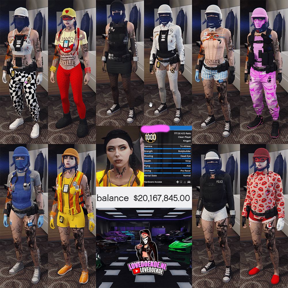 LEVEL 1000 ACCOUNT: FAST RUN • 20M CASH • MODDED OUTFITS • MODDED CARS • FACEPAINTS • ALL UNLOCKS • FULLY STACKED &amp; MORE💗