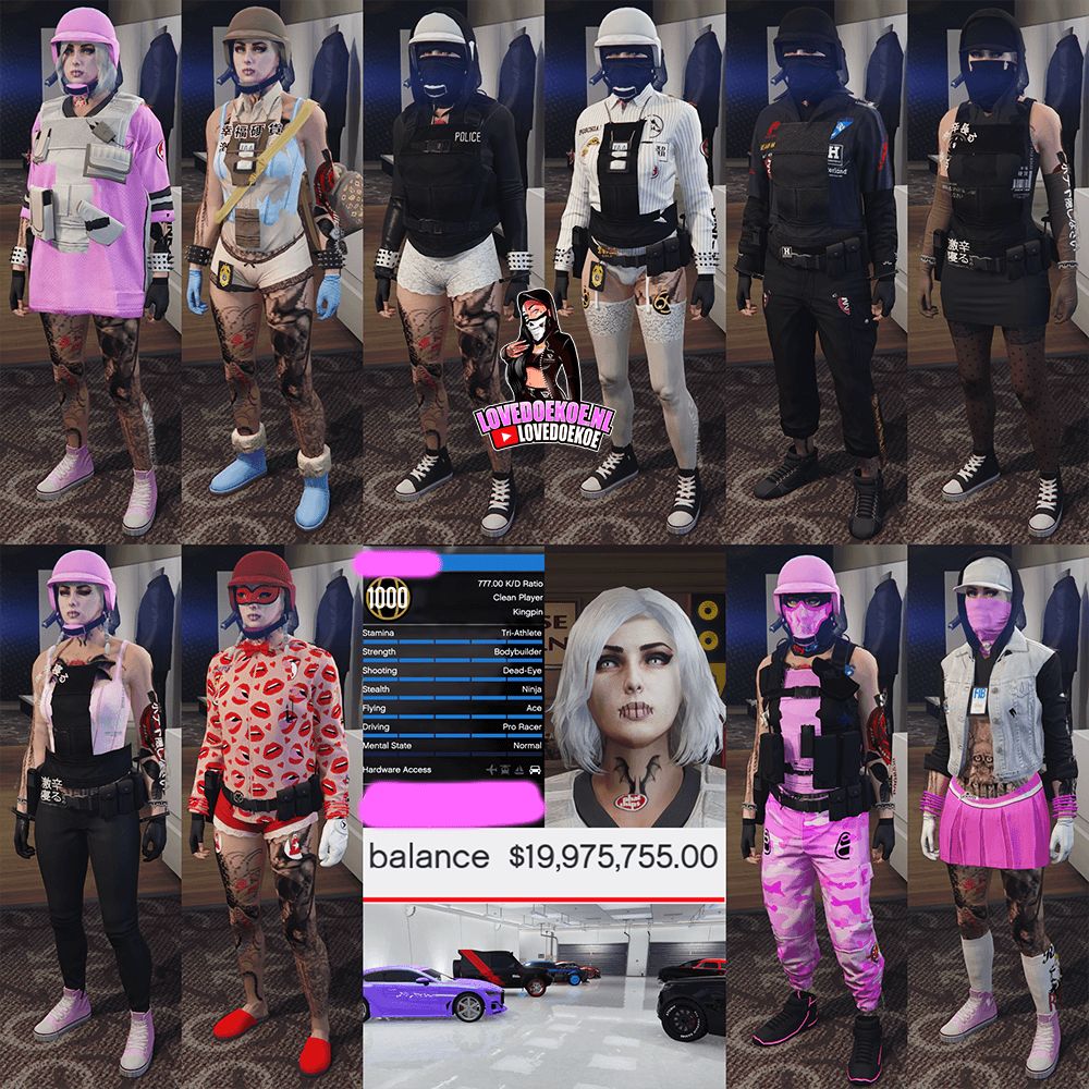 LEVEL 1000 ACCOUNT: FAST RUN • 19M CASH • MODDED OUTFITS • MODDED CARS • FACEPAINTS • ALL UNLOCKS • FULLY STACKED &amp; MORE💗
