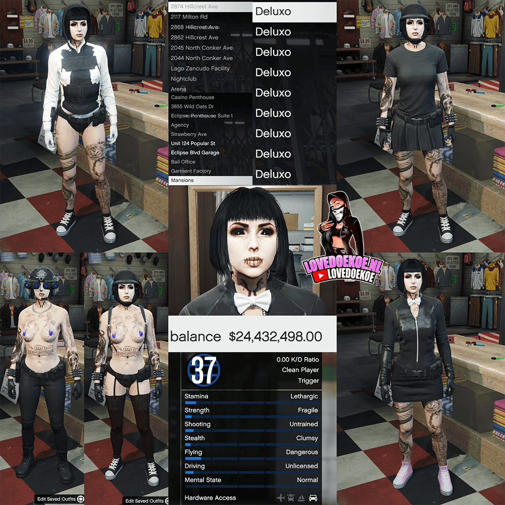 HANDMADE STARTER ACCOUNT 🖤 LEVEL 37 • 100 MILLION • PROPERTIES • AESTHETIC CHARACTER • MODDED OUTFITS • CLEAN K/D