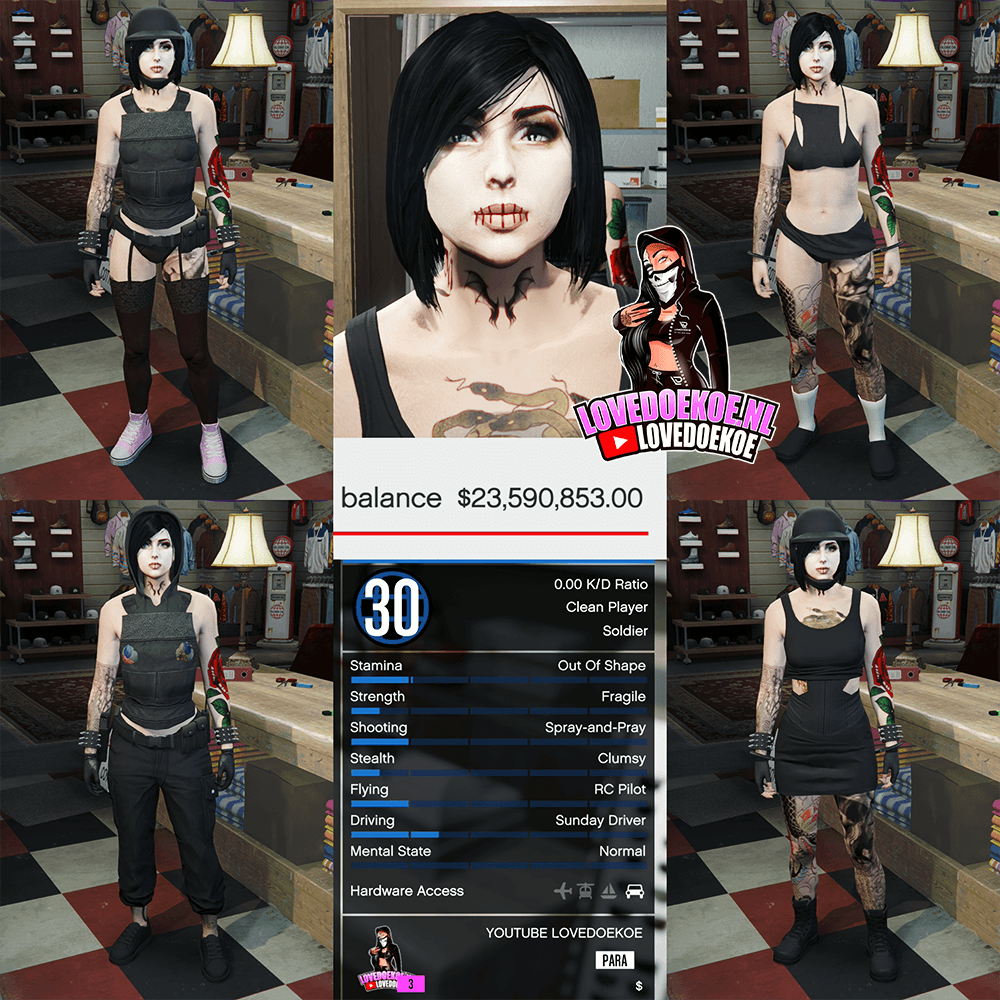 HANDMADE STARTER ACCOUNT 🖤 LEVEL 30 • 23 MILLION • PROPERTIES • AESTHETIC CHARACTER • MODDED OUTFITS • CLEAN K/D