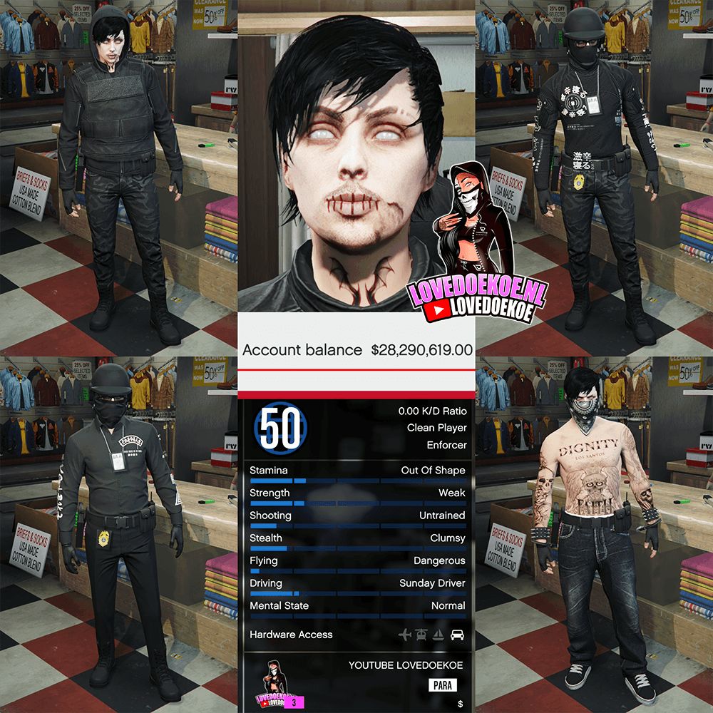 HANDMADE STARTER ACCOUNT 🖤 LEVEL 50 • 100 MILLION • PROPERTIES • AESTHETIC CHARACTER • MODDED OUTFITS • CLEAN K/D