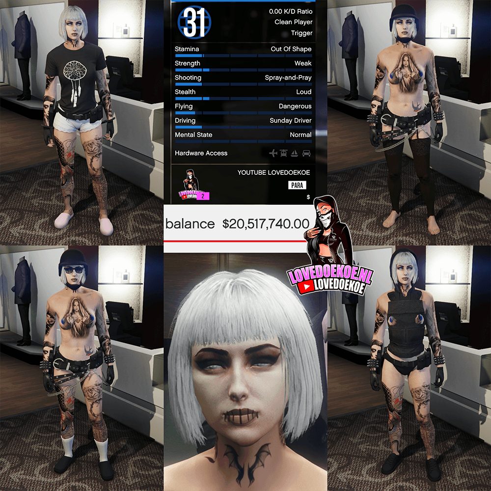 HANDMADE STARTER ACCOUNT 🖤 LEVEL30 • 20 MILLION • AESTHETIC CHARACTER • MODDED OUTFITS • CLEAN K/D