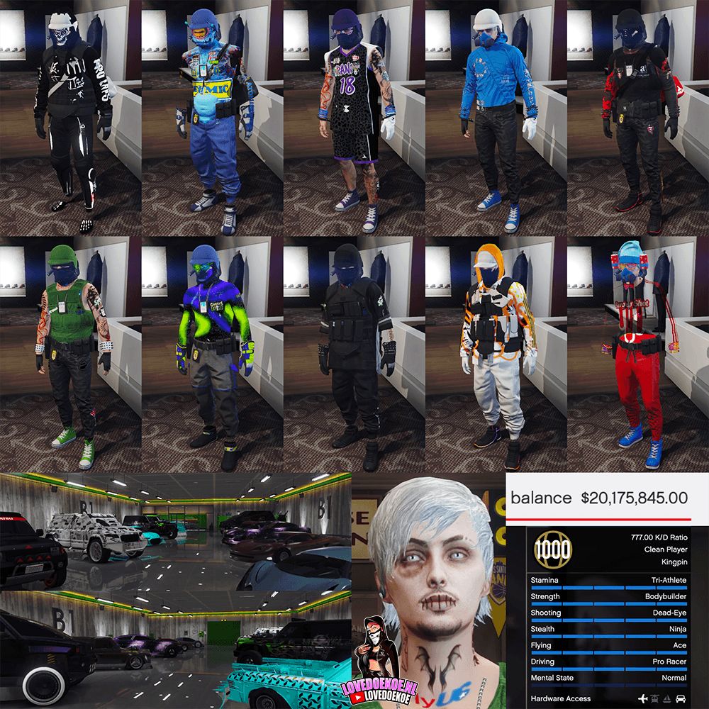 KING ACCOUNT🩵 LEVEL 1000 • FAST RUN • 20M CASH • MODDED OUTFITS • MODDED CARS • FACEPAINTS • ALL UNLOCKS • FULLY STACKED &amp; MORE