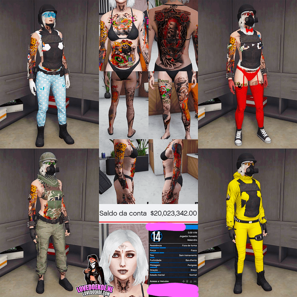 STARTER ACCOUNT👸🏻💗 LEVEL 14 • 20 MILLION • AESTHETIC CHARACTER • STACKED TATTOOS • MODDED OUTFITS • SPECIAL UNLOCKS • PROPERTIES &amp; MORE