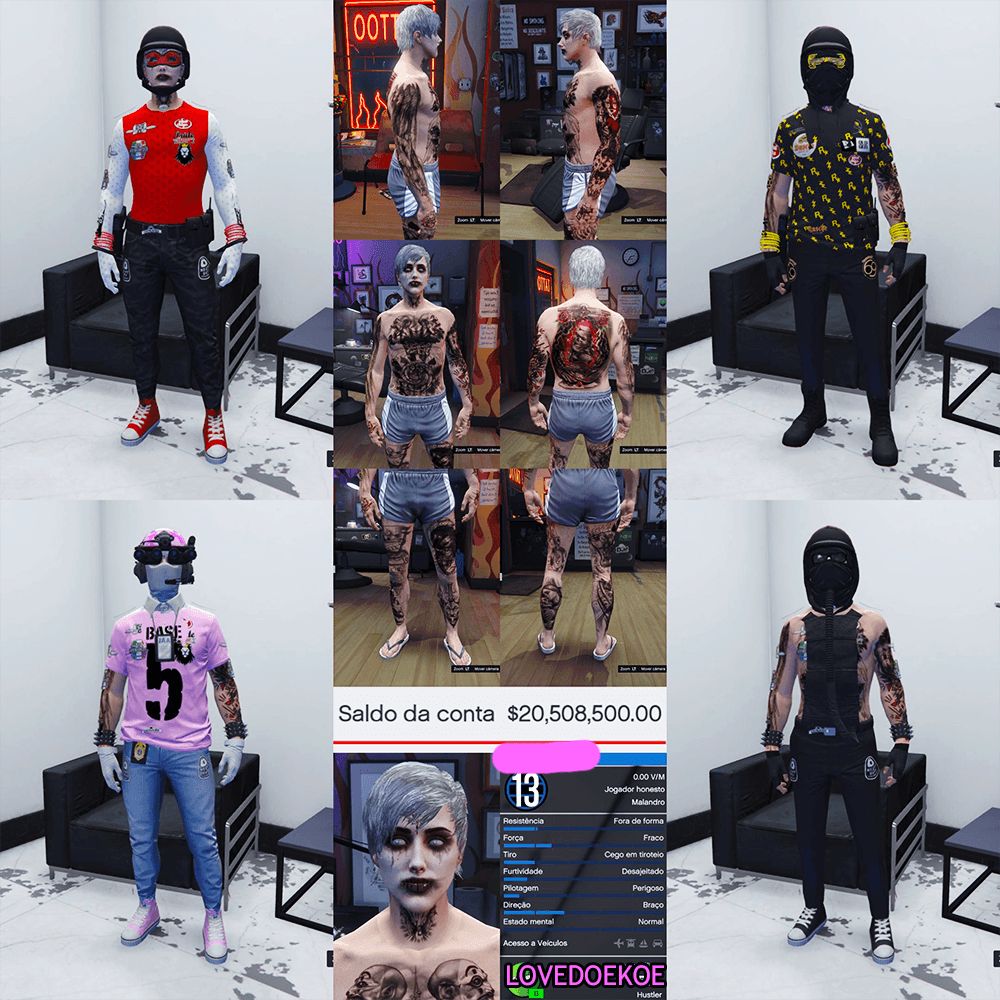 STARTER ACCOUNT🖤 LEVEL 13 • 20 MILLION • AESTHETIC CHARACTER • STACKED TATTOOS • MODDED OUTFITS • SPECIAL UNLOCKS • PROPERTIES &amp; MORE
