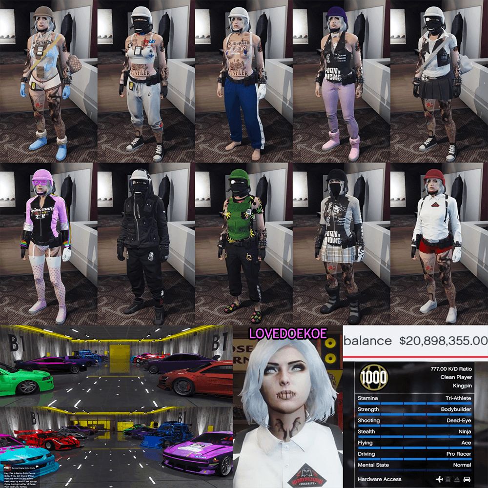 QUEEN ACCOUNT🩷 LEVEL 1000 • FAST RUN • 20M CASH • MODDED OUTFITS • MODDED CARS • FACEPAINTS • ALL UNLOCKS • FULLY STACKED &amp; MORE