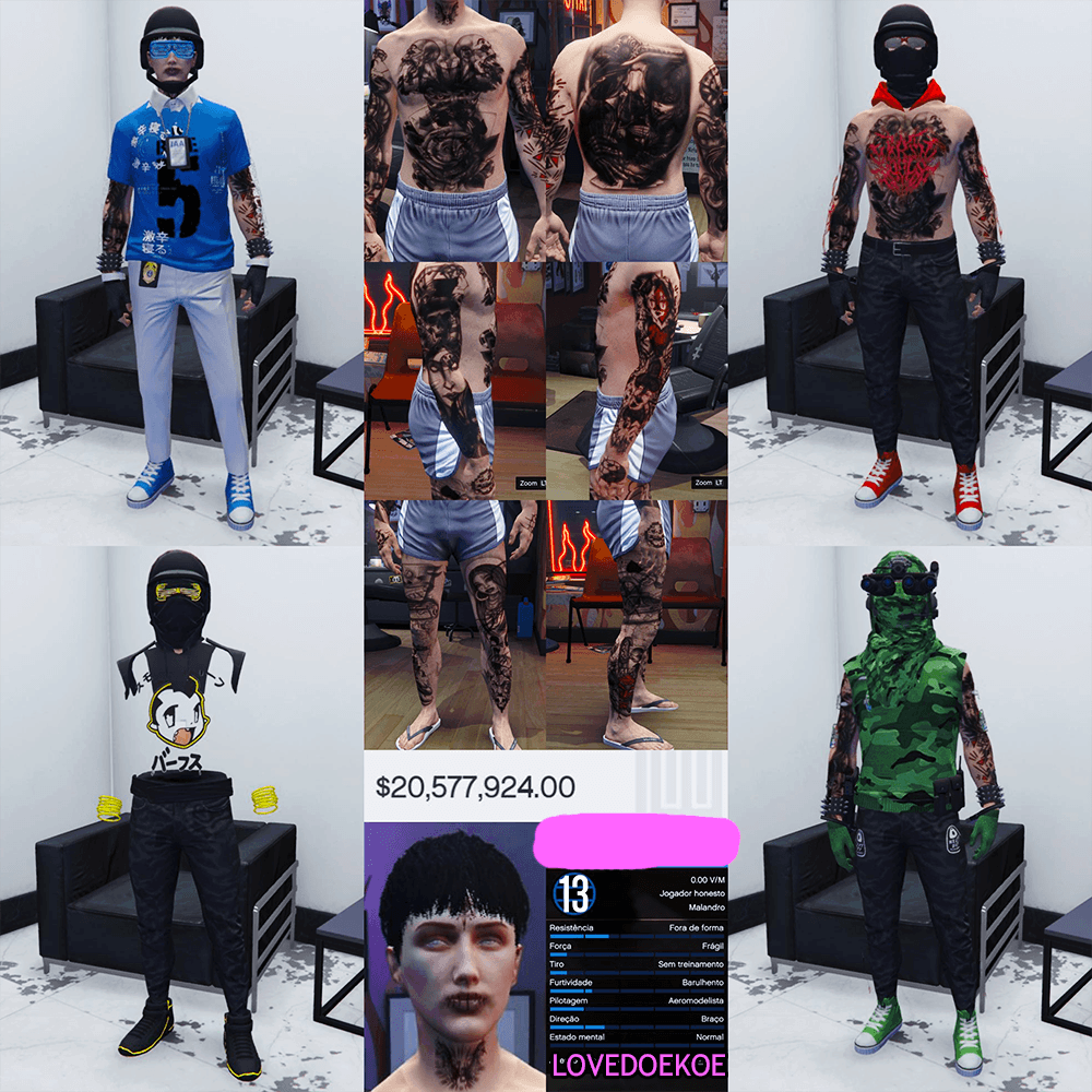 STARTER ACCOUNT🖤 LEVEL 13 • 20 MILLION • AESTHETIC CHARACTER • STACKED TATTOOS • MODDED OUTFITS • SPECIAL UNLOCKS • PROPERTIES &amp; MORE
