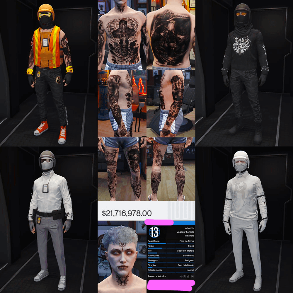 STARTER ACCOUNT🩵 LEVEL 13 • 21 MILLION • AESTHETIC CHARACTER • STACKED TATTOOS • MODDED OUTFITS • SPECIAL UNLOCKS • PROPERTIES &amp; MORE