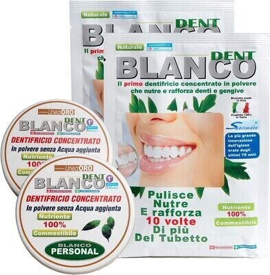 2 Kit Blancodent Dentifricio Senza Fluoro in Polvere