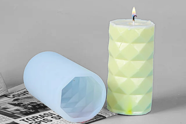 Diamond Edge Candle Silicone Mold