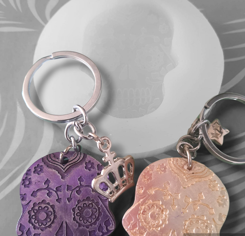 Skull Candy Keyring Silicone Mold