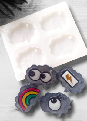 Speech Bubble Keychain Silicone Mold