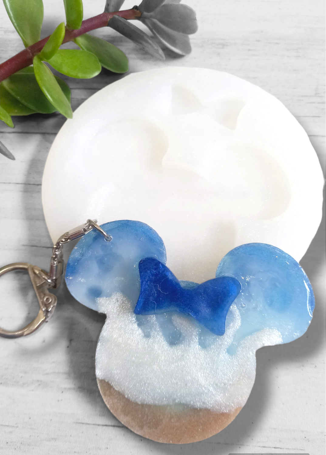 Mickey Minnie Silicone Mold with bow