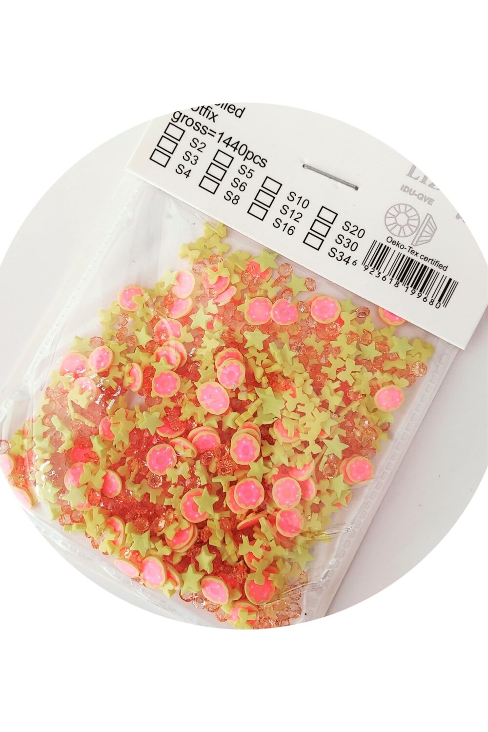 Polymer Clay Yellow Stars &amp; Crystals