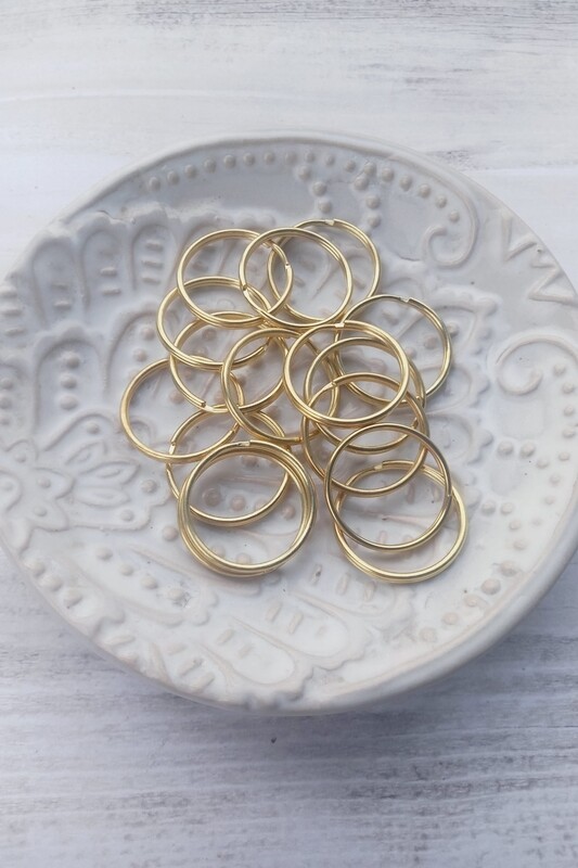 Split Keyring 20mm / gold (20 pieces)