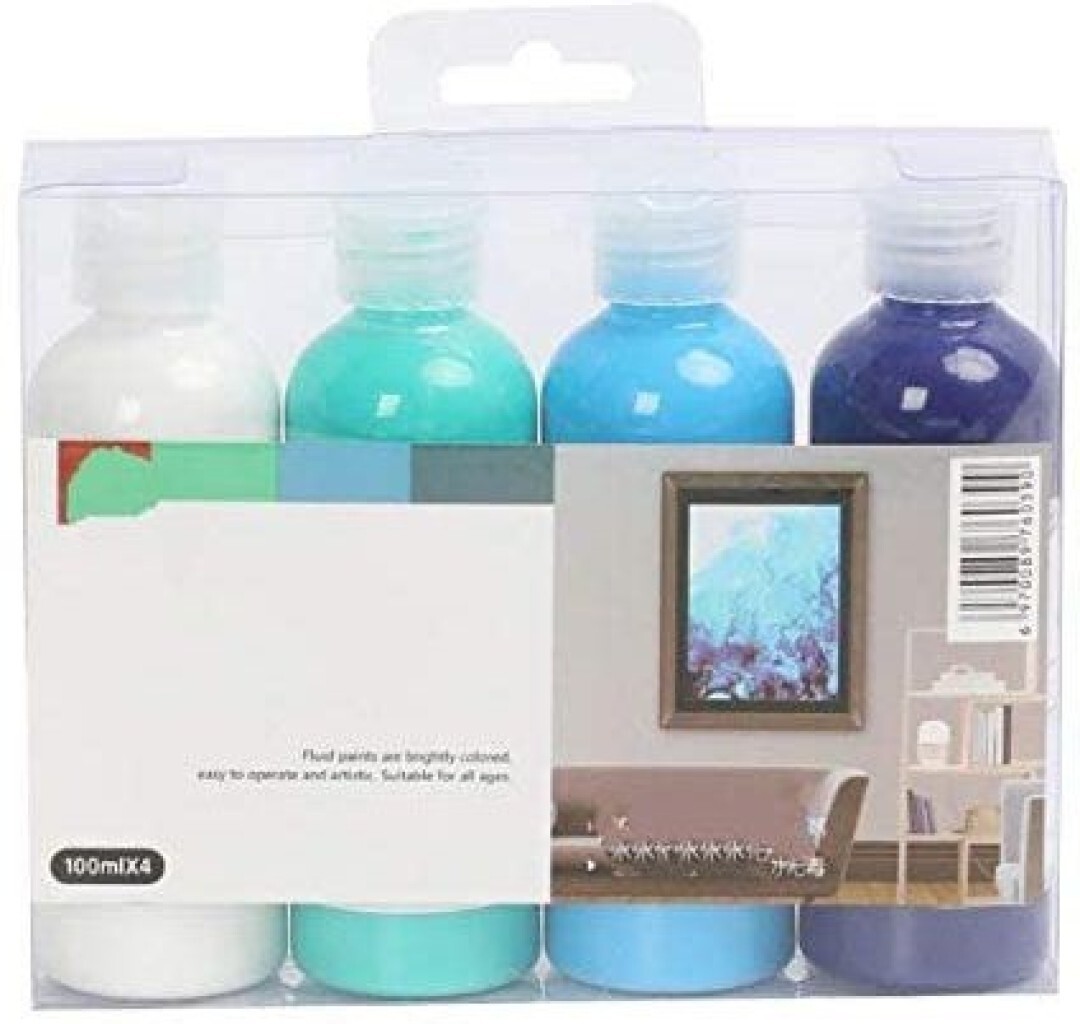 Acrylic Pouring Paint (Blue Shades)