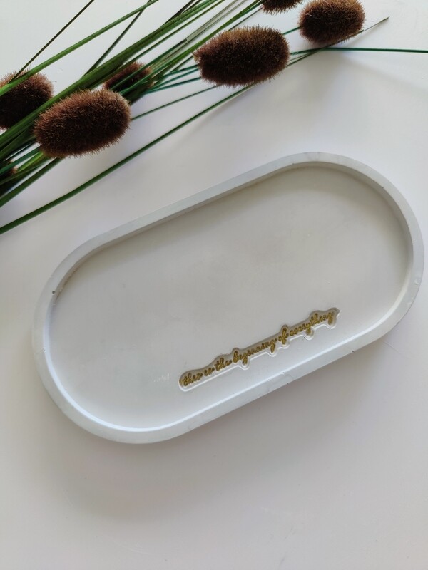 Oval Design Concrete Tray