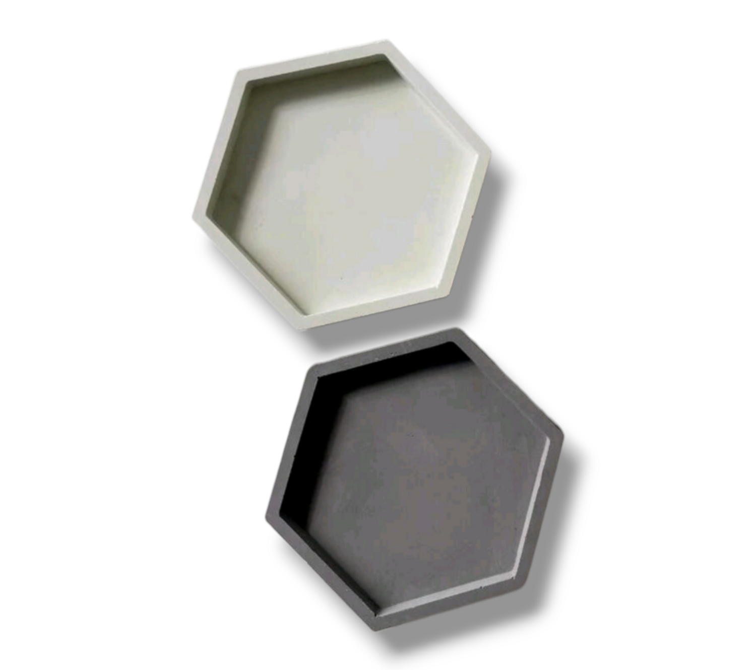 Hexagon Coaster Silicone Mold with edge