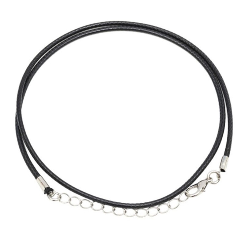 Black Waxed Necklace Cord (5pcs)