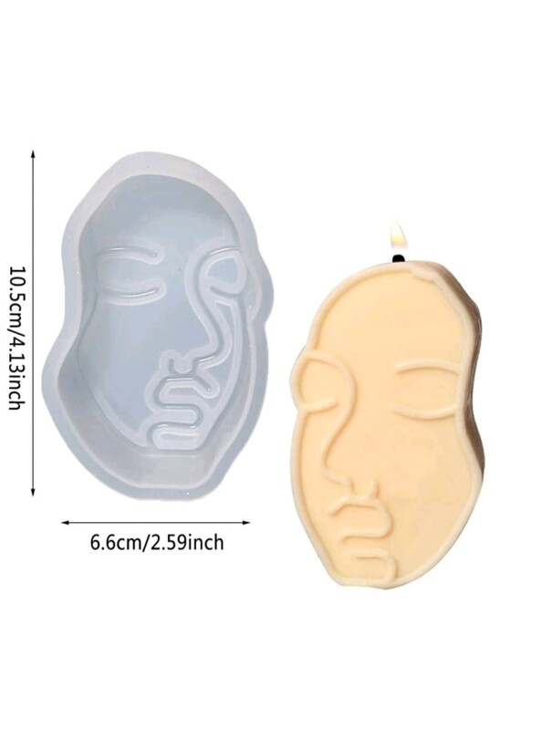 Modern Face Candle Silicone Mold