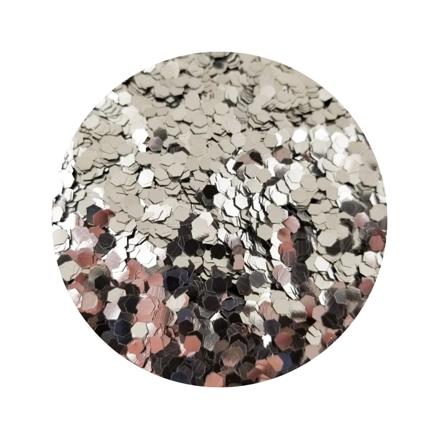 Silver Chunky Hexagon Glitter