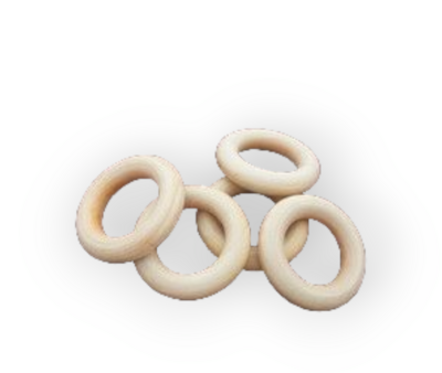 DIY Craft Wooden Rings 40mm (7pcs)