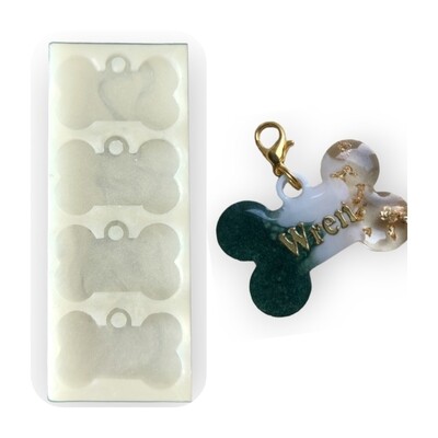 Dog Bone Tag Silicone Mold (large)