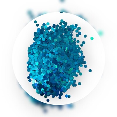 Blue Hexagon Holographic Glitter