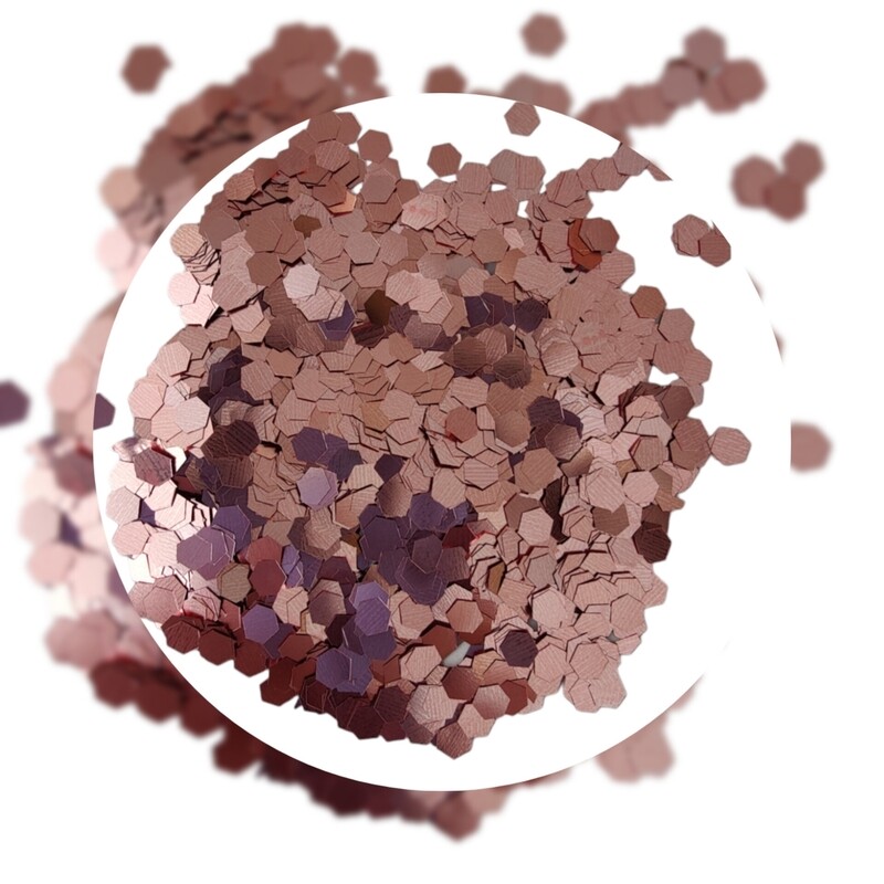 Rose Pink Hexagon Holographic Glitter (5g)