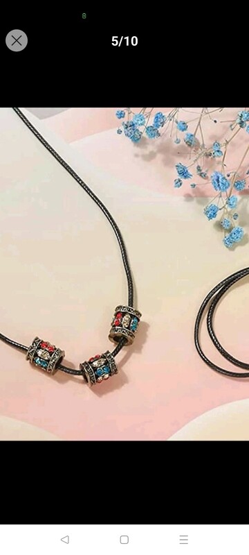 Black Waxed Necklace Cord (5pcs)