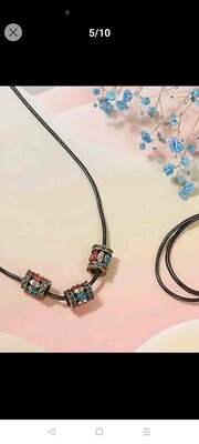 Black Waxed Necklace Cord (5pcs)