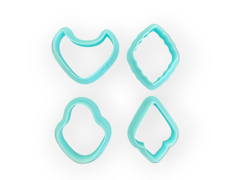 Mixed Shape Polymer Clay Cutters (4pcs)